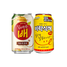 해태 갈아만든 배 비락식혜 3캔씩 뚱캔 340ml x 6캔