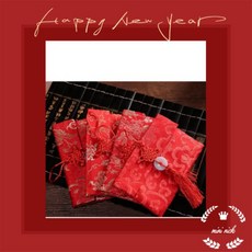 中國風緞面布紅包袋 - 喜事/結婚/過年送禮, 1個, 金龍,一個