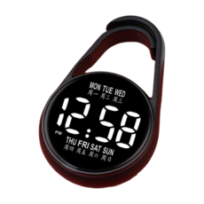 Justsong LED 簡約大螢幕電子掛錶, 暗夜黑, 1個