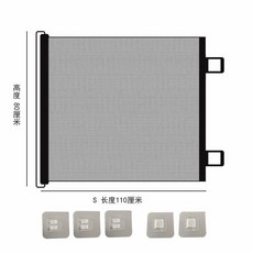 寵物伸縮門欄 室內隔離網 狗狗柵欄, 1個, 常規 黑色（寵物伸縮門欄）,110*80