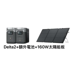 EcoFlow DELTA 2 戶外行動電源 太陽能充電 露營必備 多功能電源供應, 黑色, 1箱
