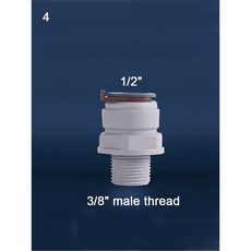 RO 워터 피팅 스레드 남성 커플 17 유형 파이프 POM 부품 PE 커넥터 여성 호스 가지 밸브 필터 엘보, 4, 1개