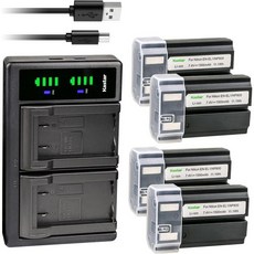 카스타 2개입 배터리 및 LTD2 USB 충전기 교체용 Sony HDR-CX350 HDR-CX360 HDR-CX370 HDR-CX380 HDR-CX390 HDR-CX400 HD, 1 Charger + 4 Batteries