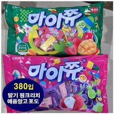 마이쮸 대용량 혼합 4가지맛 1600g 약380개입 딸기+포도+애플망고+핑크리치 마이쭈, 1개, 1.6kg
