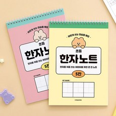 초등 5칸 한자노트 (35매 스프링 100g 내지), 옐로우, 옐로우