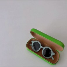 아기 선글라스 파스텔 안경 아동 어린이 UV400 자외선 케이스포함(초록)