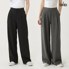 다몬딱 여성 밴딩 스판 팬츠 편한 바지 와이드 하이웨스트