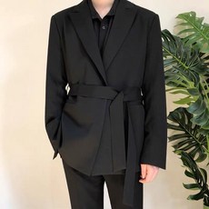 Gshop. 腰帶西裝外套 男士修身休閒小西服