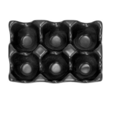 구디푸디 세라믹 에그 트레이, 제트 블랙, 2개