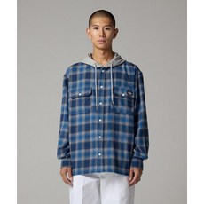 디키즈 DICKIES 후디드 플란넬 셔츠 Blue DIKU252LRSH001BL 165570