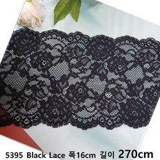 dklace 국화향 느껴지는 스판레이스 DKF-5395(16cm), 블랙, 3개