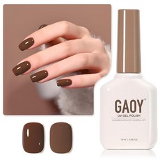 GAOY Jelly Nude 젤 매니큐어 16ml 시어 네오디뮴 젤 폴리쉬 네일 아트 DIY용 UV 라이트 큐어 색상 1078, 다크 브라운