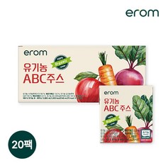 (유통기한임박 26-04-15)이롬 유기농 ABC주스 140ml x 20팩, 20개
