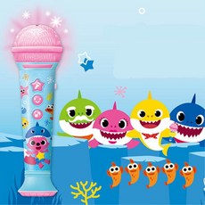 유아 상어가족 동요 노래 그림책 LED 마이크 장난감 키즈