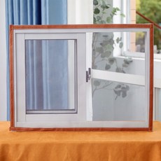 304不銹鋼紗窗網自裝窗戶防蚊家用魔術貼自粘型防貓, 升級小金剛銀灰色紗網咖啡邊,定制尺寸, 升級小金剛銀灰色紗網咖啡邊