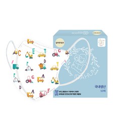 IDAHUM 새부리형 캐릭터 마스크 어린이용, 10매, 1개, 알파벳자동차