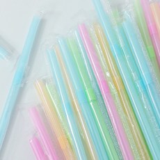 일회용 자바라 빨대 (대) 개별포장 자바라 스트로우 무독성 간편 휴대, 1개, 50개입