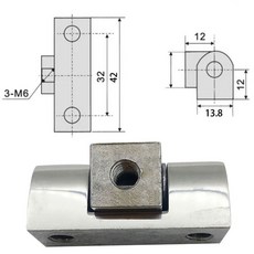 CL65-1 不鏽鋼三節連體鉸鏈 HL-45 配電箱通用動力櫃重型鉸鏈, 1個, CL45拉絲不鏽鋼/2隻裝