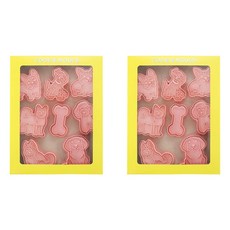 Mian Xiao Xin 비스킷 몰드 DIY 3D 입체 홈베이킹 도구 아이싱 쿠키스탬프 8종 세트 MX001, 강아지, 2개