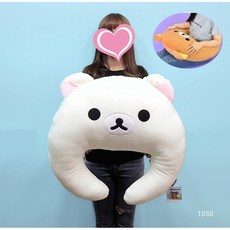 Rilakkuma 拉拉熊抱月亮枕, 懶妹（白色）－牛角造型抱枕