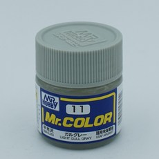 군제 Mr 하비 011 라이트 걸 그레이 반광 10ml 락카도료, 1개