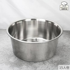大廚師百貨 304不鏽鋼電鍋內鍋湯鍋 - 台灣製造，安全耐用，多用途料理好幫手, 1個, 15人份