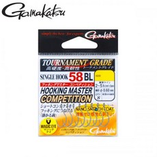 가마가츠 싱글 훅 58BL 송어바늘 트라우트바늘 스푼훅, 7호-376418, 1개