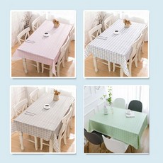 체크 식탁보 테이블 커버 식탁보 파스텔 컬러 식탁 테이클커버 테이블보 체크식탁보, 180x137 화이트