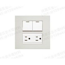 Suzone樹榮 雅典, 1個, 雙聯二開關雙插座附接地,GR灰