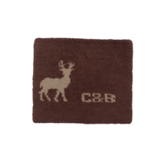 體溫魔術師 麋鹿刺繡保暖圍脖 親膚柔感冬季頸套 保暖脖圍, 棕, 1個