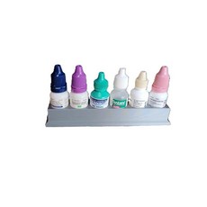Eye Drop Bottle Organizer Tray – 6-Slot Holder for Eye Drops Compact Storage Rack Made in USA by Z, 실버