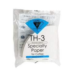 카펙 종이필터 커피 여과지 2~4인용 화이트 (100p) 미디움 다크 로스트 TH34 - 4컵, 1세트, 100개입