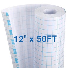 KTRIO 자체 접착 라미네이팅 롤 30.5cm x 15.2m(12인치 x 50피트) 스티커용 셀프 라미네이팅 시트 투명 라미네이팅 필름 공예용 투명 라미네이트 비닐 열