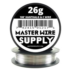 Kanthal A1-30.5m100피트 - 26게이지 와이어 30.5m100피트 0.4mm 0.016인치 미국 제조 Master Wire Supply 162987