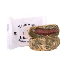 현미와 콩쑥개떡 국산 팥앙금 제주해풍쑥 유기농 현미로 만든 굳지않는 개별포장떡, 60g, 10개