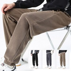 따뜻한 겨울 남성 조거팬츠 플리스 트레이닝 바지