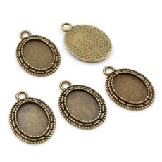 내부 크기 색 스타일 카메오 카보 숑 자료 설정 매력 펜던트 목걸이 결과, 1개, 14. D4-10