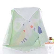 유아 목욕 수건 순수한 면 신생아 아기 덮개 담요 어린이 목욕 어린이 흡수 6 층 거즈 아기 목욕 수건, 코끼리 그린, 1개