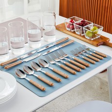Modern House 哇每日木材處理餐具4套16p, 單品, 混合顏色, 16個