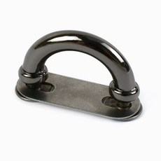 말굽단추 버클 금속 액세서리 D링 메탈 아치 브릿지 백 스트랩 후크 O링 부품 10개, 10Pcs, BD302-건블랙-14mm