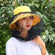 얼굴 방충 모자 모기장 방충망 망사 얼굴망 낚시 레쟈용 벌초망 양봉, 차콜