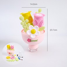 花朵造型自動泡泡機，夢幻繽紛親子互動玩具，安全無毒材質，自動吹泡泡，輕巧便攜，室內戶外皆宜, 粉色, 1個