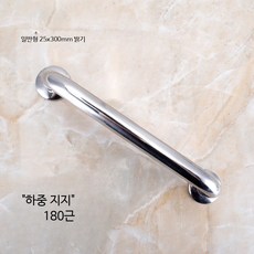 스텐 화장실 안전바 장애인손잡이 욕실 노인, 일반형 25x300mm 광택 201, 1개