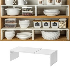 라이프브라운 슬라이드 다용도 길이조절 주방 싱크대 신발장 수납 정리대, 1개, 화이트