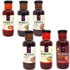 카미노아이 청정원 불고기양념 갈비양념 닭볶음탕양념 고추장 불고기 돼지갈비 소갈비 양념, 1개, 상세페이지 참조g, 청정원 화끈한매운갈비양념500g