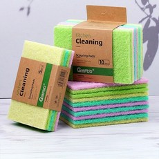 치프몰 무흠집 주방용 수세미, 1세트, 10개입, 칼라 15x10x0.7cm