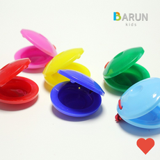 바른키즈 컬러 캐스터네츠 2개1세트, 1개, 빨강 2개 세트