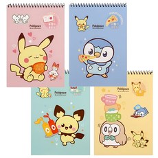 포켓몬스터 초등 무선 스프링 종합장 40매, 랜덤, 2개