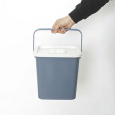 손잡이 음식물쓰레기통 10리터 휴지통 바구니 바스켓, 핸들 바스켓(그레이), 1개