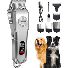 JFX 두껍고 두꺼운 털을 위한 그루밍용 강아지 클리퍼 저소음 고양이 트리밍 그루밍용 무선 애완동물 클리퍼 충전식 반려동물 고양이 트리머 개 애완 동물 및 동물을 위한